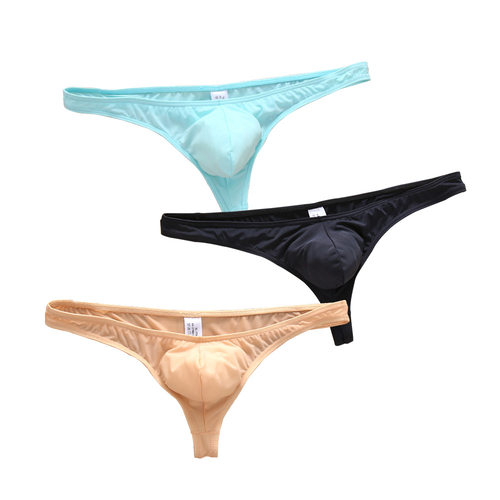 跨境代发男士丁字裤三角裤批发弹性囊袋U凸3D欧美内裤性感透气