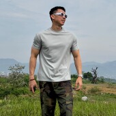 T恤百搭时尚 复古纯色基础莱赛尔凉感棉冰丝短袖 25SS美式 COSSMOR