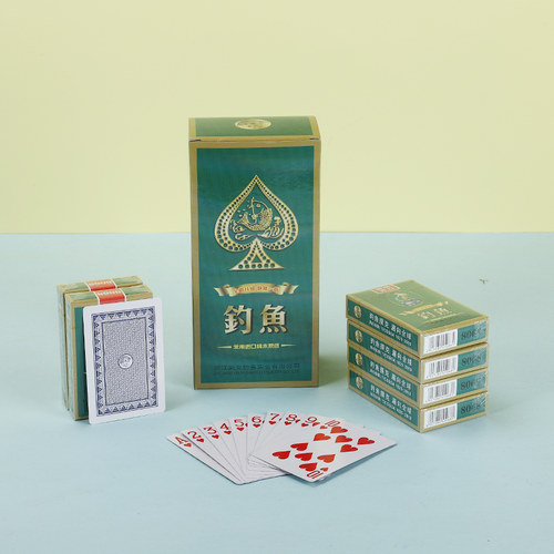 钓鱼扑克牌10副钓鱼8068扑克牌创意飞牌纸牌批扑克斗地主老K100副