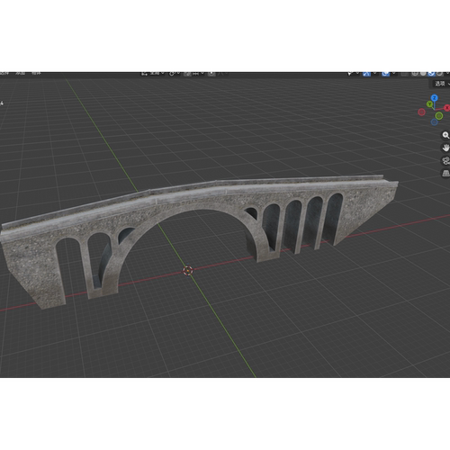 石桥拱桥3d模型文件素材含贴图blender/obj/fbx/glb