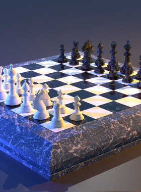 国际象棋3D模型含贴图obj/blender/fbx/gltf