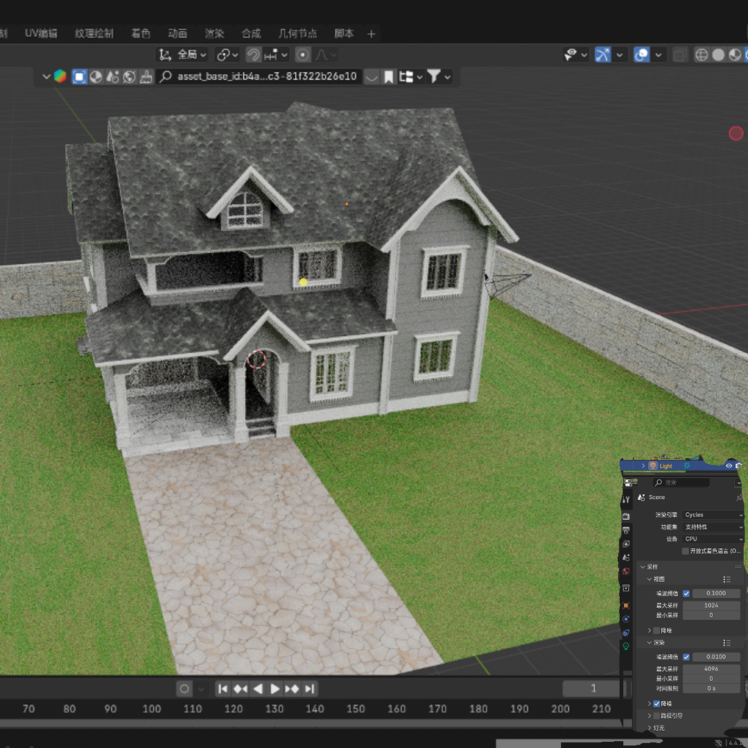 Blender房子别墅3d模型素材维多利亚风格建筑