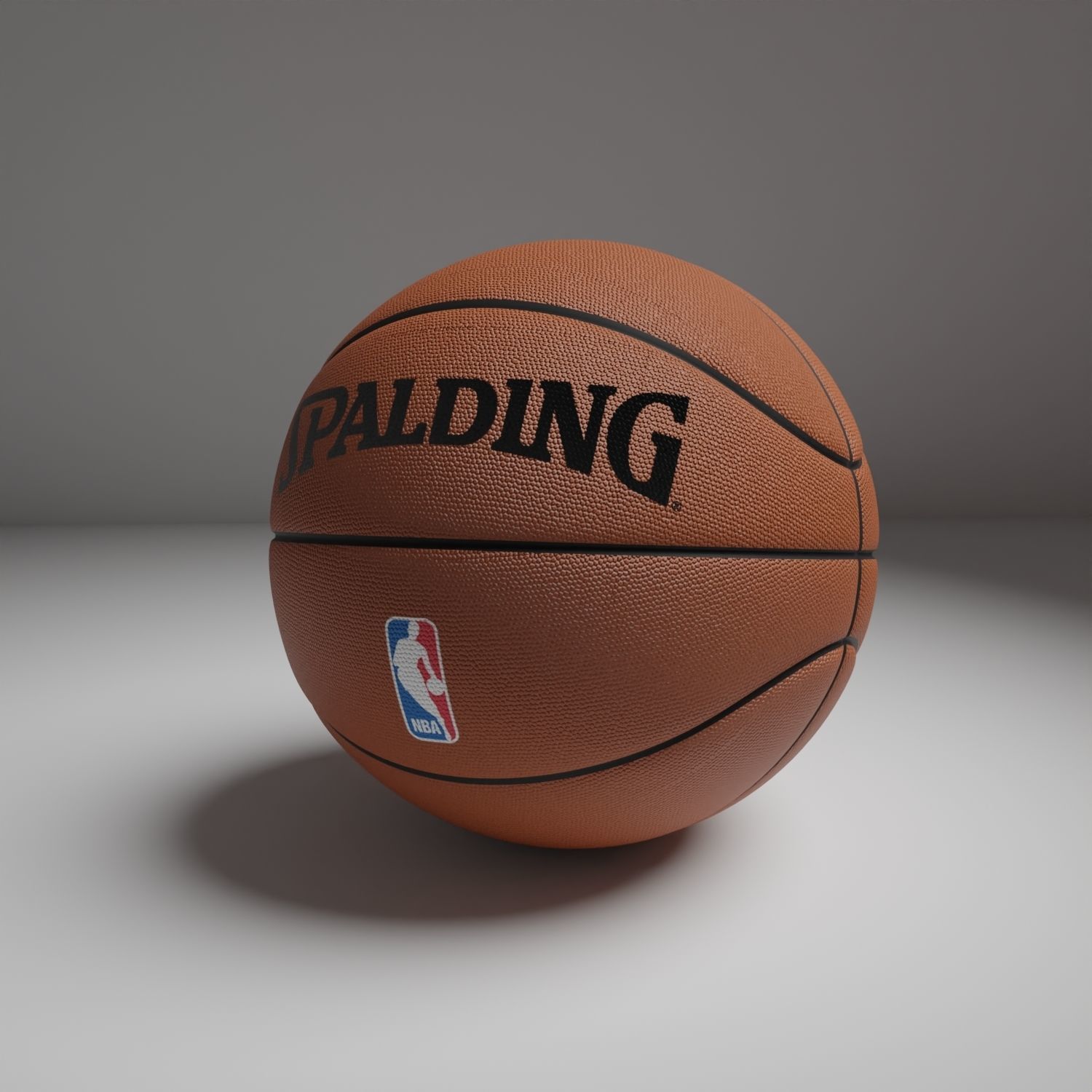 spald斯伯丁篮球3D模型含贴图obj/blender/fbx凹痕