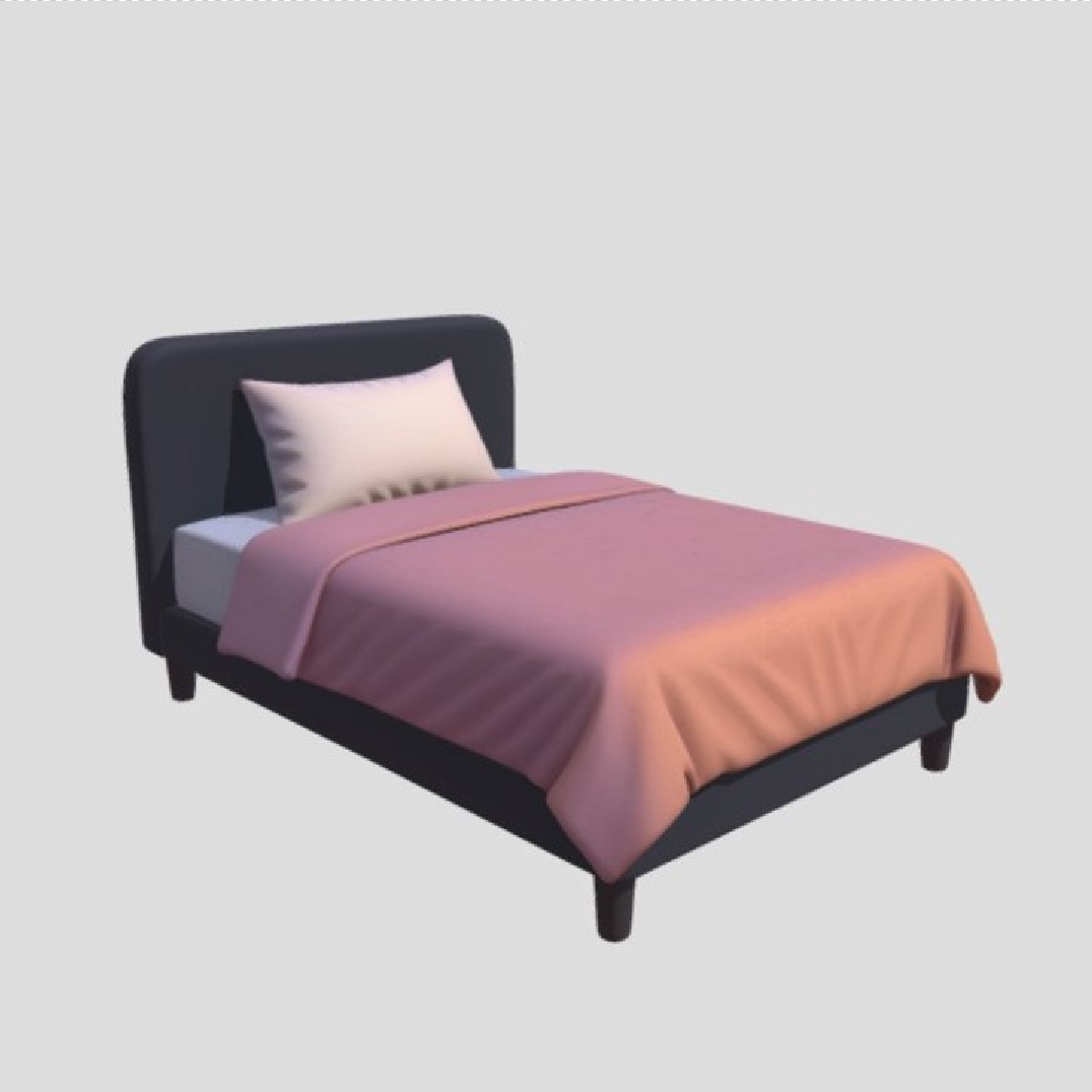 床铺3d模型素材含贴图blender/fbx/obj家具