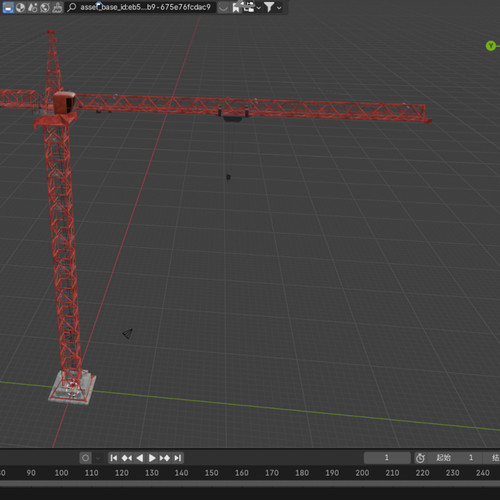 Blender塔吊3d模型素材写实