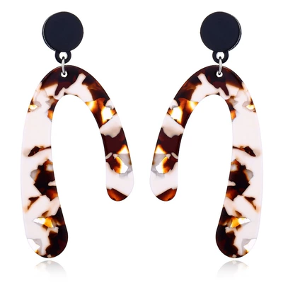 Korean New Acrylic Long Earrings Hot Ing European And American Korean New Acrylic Long Earrings Hot Ing European And American Retro Character Earring Temperament Ez Singapore