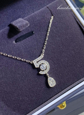 s925纯银钻石女数字5项链