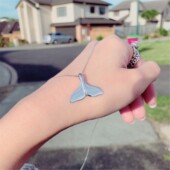 新西兰MH鱼尾项链 女轻奢小众白金纯银海豚鲸鱼锁骨链ins简约个性