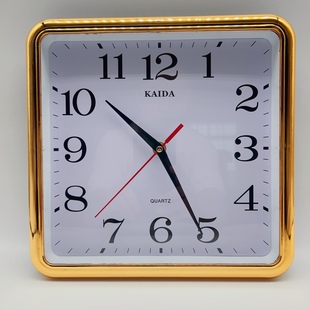 时钟挂式 钟表挂钟客厅家用时尚 2022静音挂墙正方形壁钟圆形石英钟