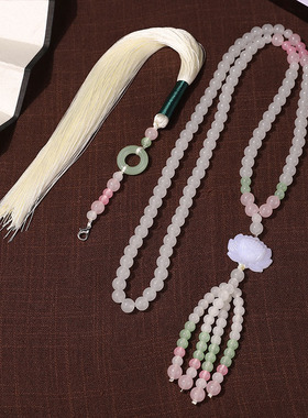 莲花明制新中式长款古风汉服压襟