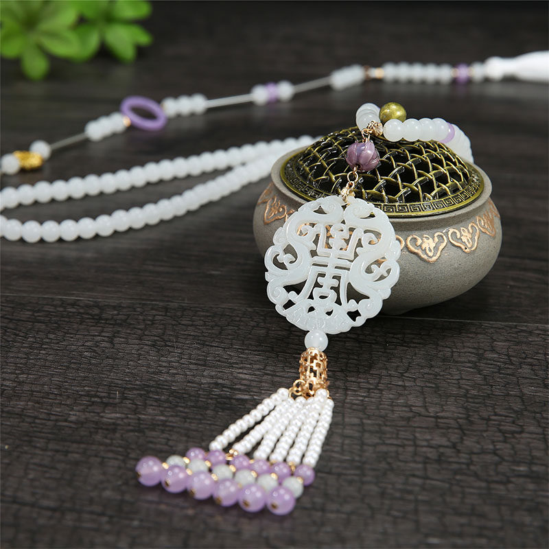 汉服古风软璎珞超长流苏配饰品玉佩复古百搭明制项链项圈璎珞头饰,饰品/流行首饰/时尚饰品新,项链,淘宝优惠券,粉丝福利购,淘宝优惠卷