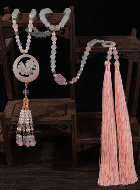 新中式璎珞明制长背云流苏项链