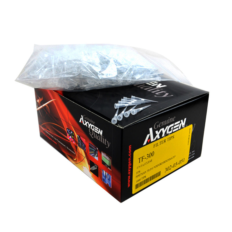 实验耗材 10ul带滤芯袋装吸头 axygen/爱思进 tf-300 1000支/盒