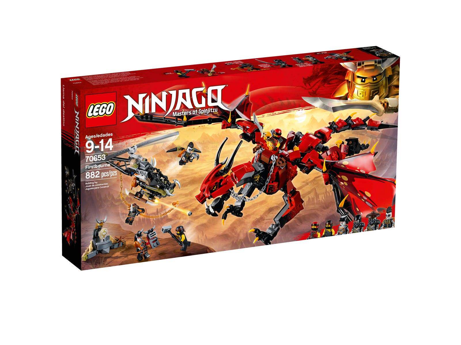 专柜样品回盒乐高LEGO幻影忍者系列70653烈焰神龙绝版积木套装