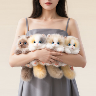 仿真钥匙扣动物公仔毛绒玩具猫咪包包挂件玩偶娃娃玩具工厂