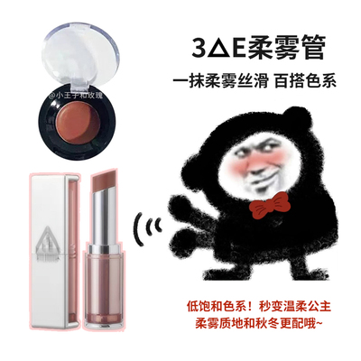 3CE柔雾管口红小样海盐肉桂