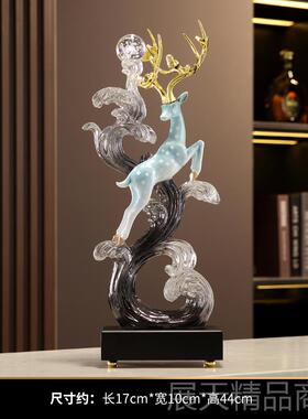 正品风生水起竖高电级奢现代摆鹿客厅玄关视酒柜餐边轻开业件乔迁