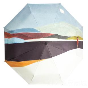 正品雨伞女黑折叠晴雨两用太阳伞遮生阳伞防晒防紫线外学女生胶伞