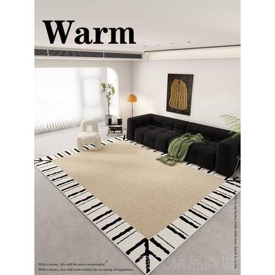 正品红鹤客厅地毯奶卧油风地毯简约冬法风秋地垫秋冬新侘款寂风室