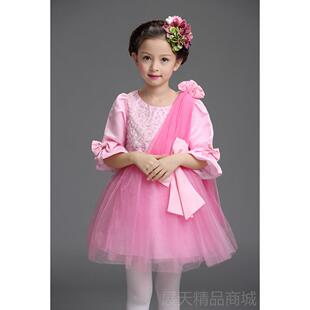 正品童装衣裙女童公主裙纱花礼童服婚裙儿童蓬蓬裙演连出表演裙舞