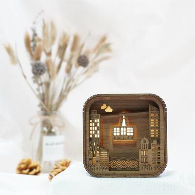 正品重庆纪念品立礼体小夜灯洪崖洞文礼品礼物伴手创雕小夜木灯