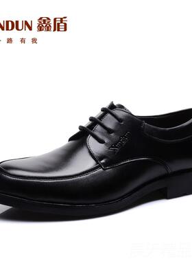 正品皮男士2024夏季新款真气皮鞋系带商务黑色英伦透头男鞋潮鞋圆