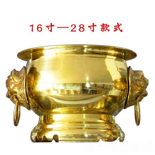 正品佛具立香炉佛前品供炉狮佛堂用线香炉香 薰炉3-14寸双头纯铜
