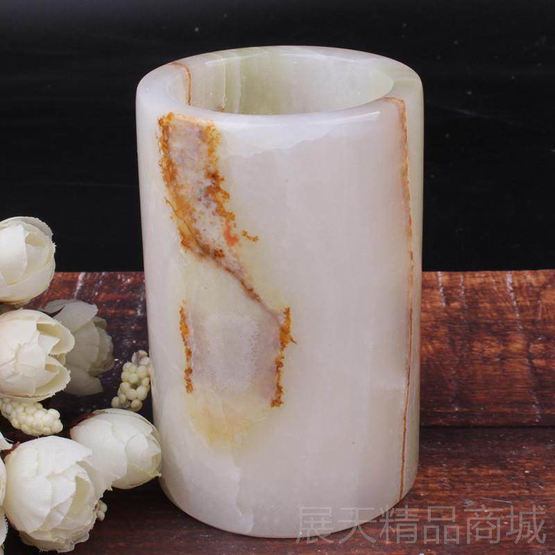 正品天然玉石摆玉笔筒玉雕摆件中式书家居设笔筒玉器花瓶玉石小房,家居饰品,装饰摆件,淘宝优惠券,粉丝福利购,淘宝优惠卷