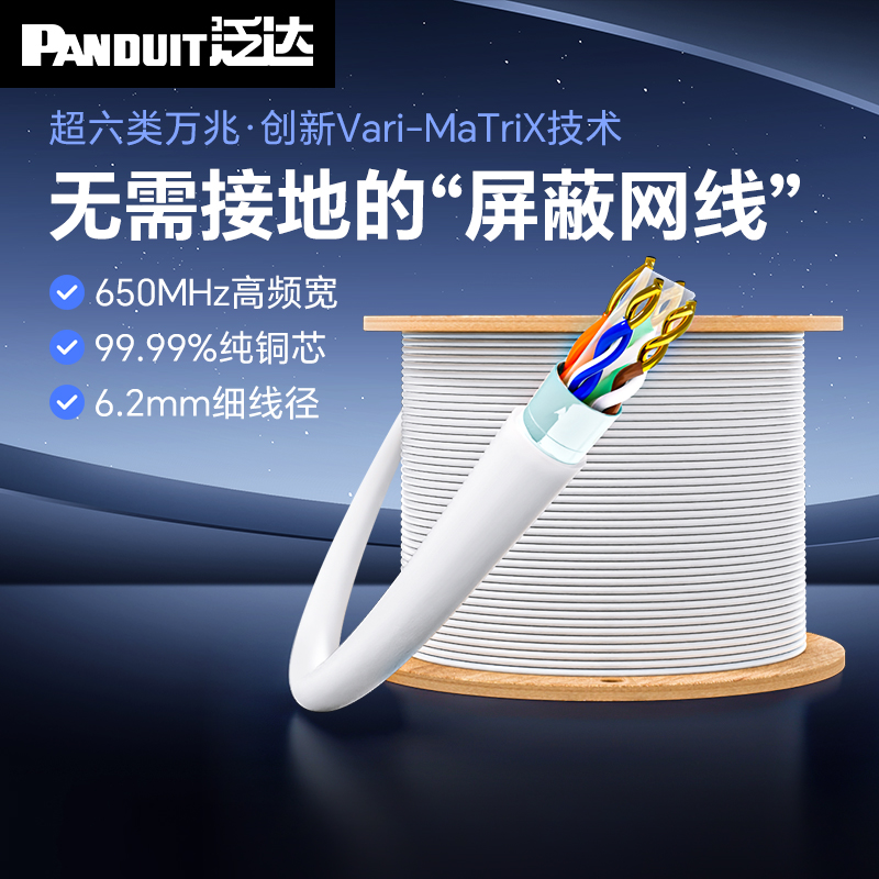 泛达非屏蔽万兆双绞线白色网线