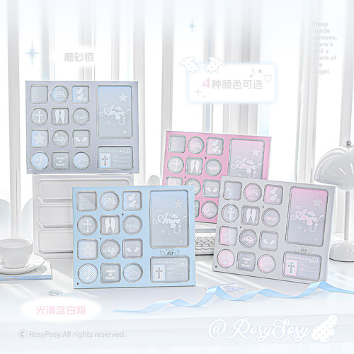 RosyPosy柔设天使宝宝相框展示架照片空框挂墙高级感diy拍立得十四宫格拼图桌面装饰品摆台2025新款金属框