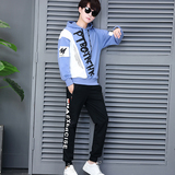 秋款韩版字母PTBOYRFHK带帽卫衣运动套装218-8TZ6821-P75，男装休闲套装，星座218-8