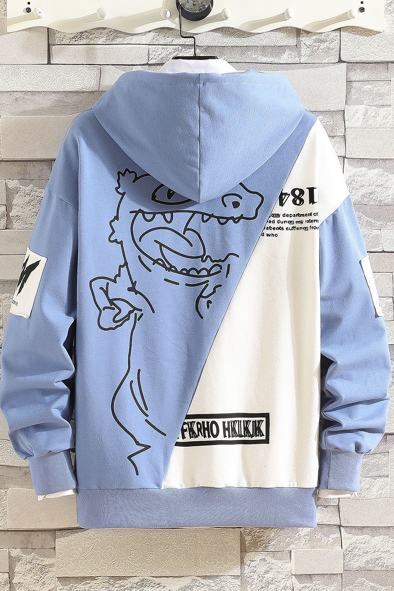 秋款韩版字母PTBOYRFHK带帽卫衣运动休闲上衣卫衣218-8W821-P45,男装卫衣,星座218-8