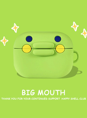 绿色大嘴吉适用华为freebuds6保护套拓麻歌子freeclip耳夹无线pro3/4耳机壳