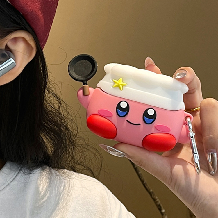 卡通星之卡比适用新款华为feelip耳夹保护套pro3硅胶freebuds5i无线蓝牙耳机4/4e软壳