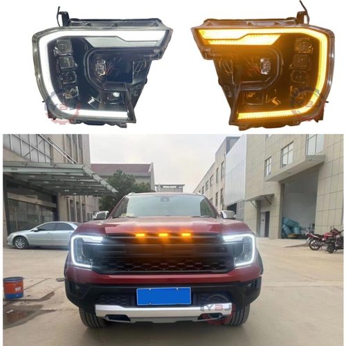 改装大灯总成RANGER猛禽T9皮卡2022-2023LED前照灯四透镜XL/XLS