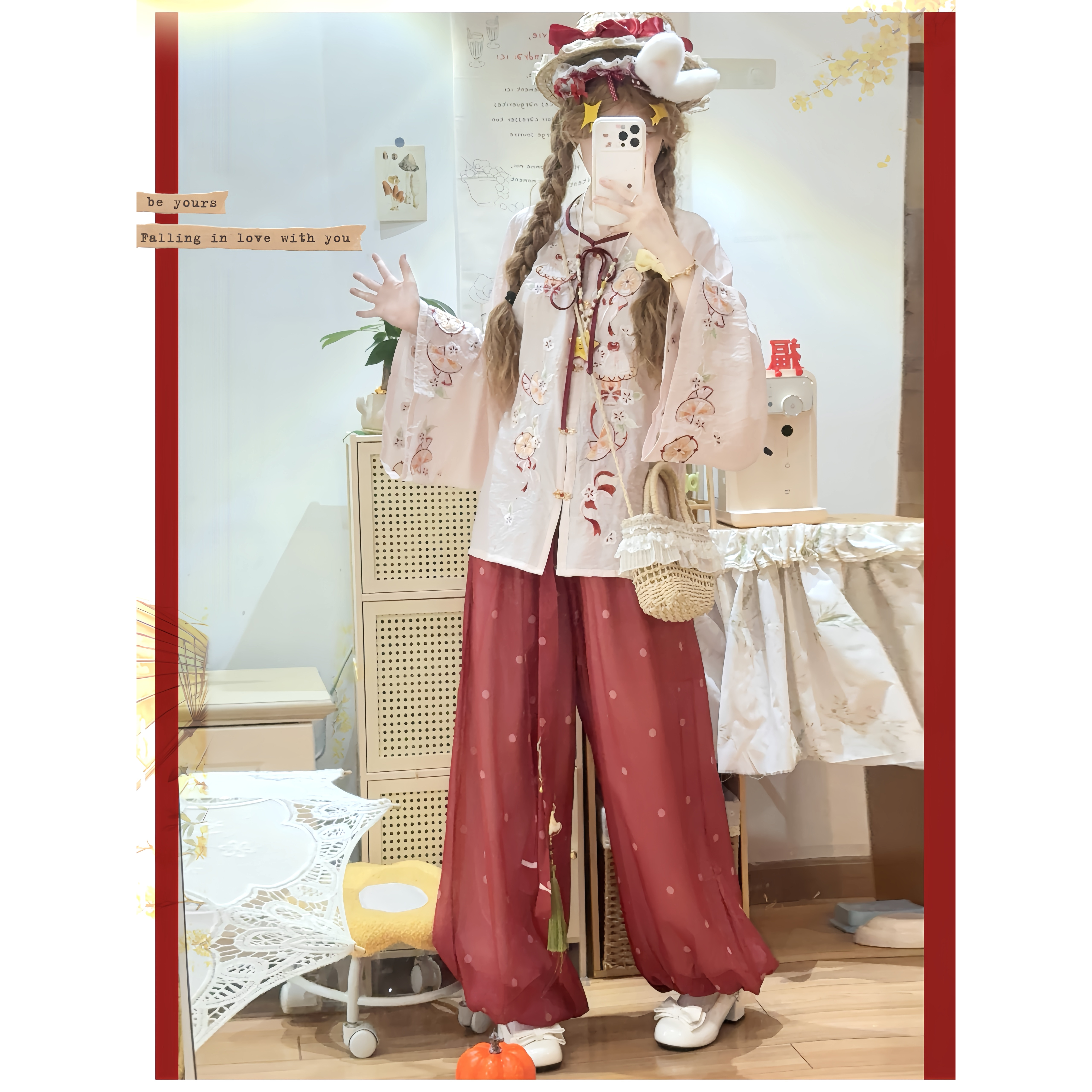汉服女宋制改良长衫灯笼裤夏季