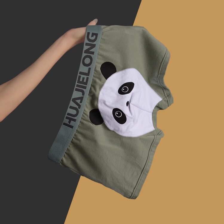 潮流卡通男士内裤男生纯棉平角裤男式可爱男孩底裤衩男款四角裤头