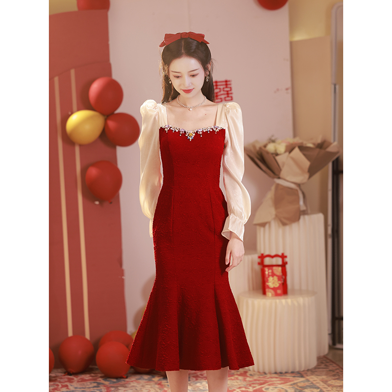  Jiuhong gauze fishtail skirt FMSB2287+XL -Note: Please consult the customer service first   + $1.73 