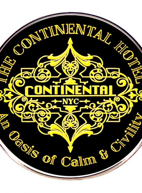 The Continental Hotel疾速追杀胸针洲际酒店大陆饭店别针徽章