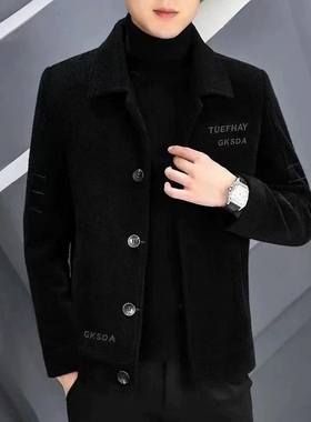 Men's woolen coat short jacket men's thick jacket 加厚夹克