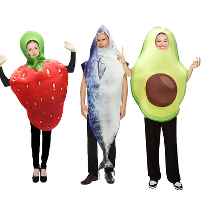 Party Fruit cosplay Strawberry Avocado Fish Man Prop Costume