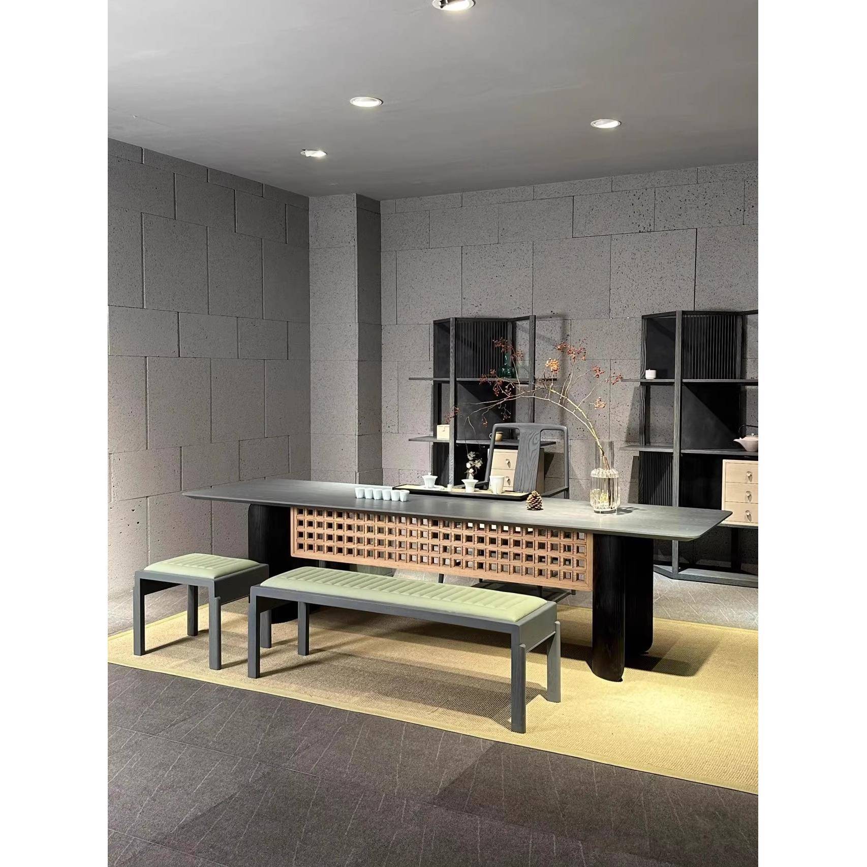 实木茶桌新中式2024新款高端轻奢现代高级感客厅家用胡桃木茶台