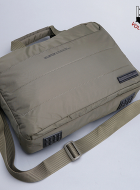 新款VOLUNTEER华朗迪尔 男士牛津纺手提单肩包电脑包男包简约大气