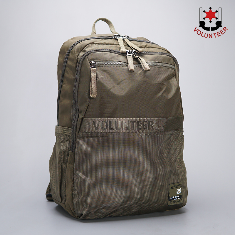 VOLUNTEER新款男士双肩背包休闲旅行包户外防水尼龙牛津布中尺寸