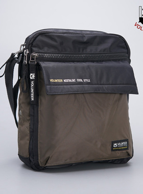 新款VOLUNTEER华朗迪尔 男士牛津纺单肩斜挎男包简约大方竖款