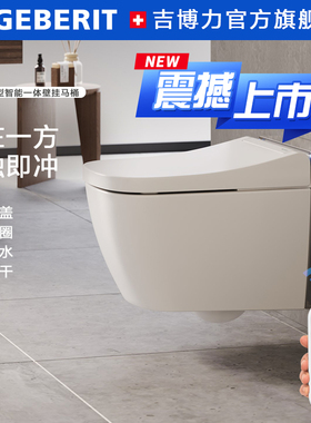 geberit吉博力spina滨娜智能壁挂马桶水电隐藏坐便器自动冲水开盖