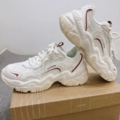 李宁红糖V2休闲鞋 AGCU302 女复古潮流老爹鞋 减震回弹增高运动鞋