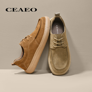 西二男士工装休闲鞋男2026年春季新款透气软底轻便勃肯鞋X25D2862
