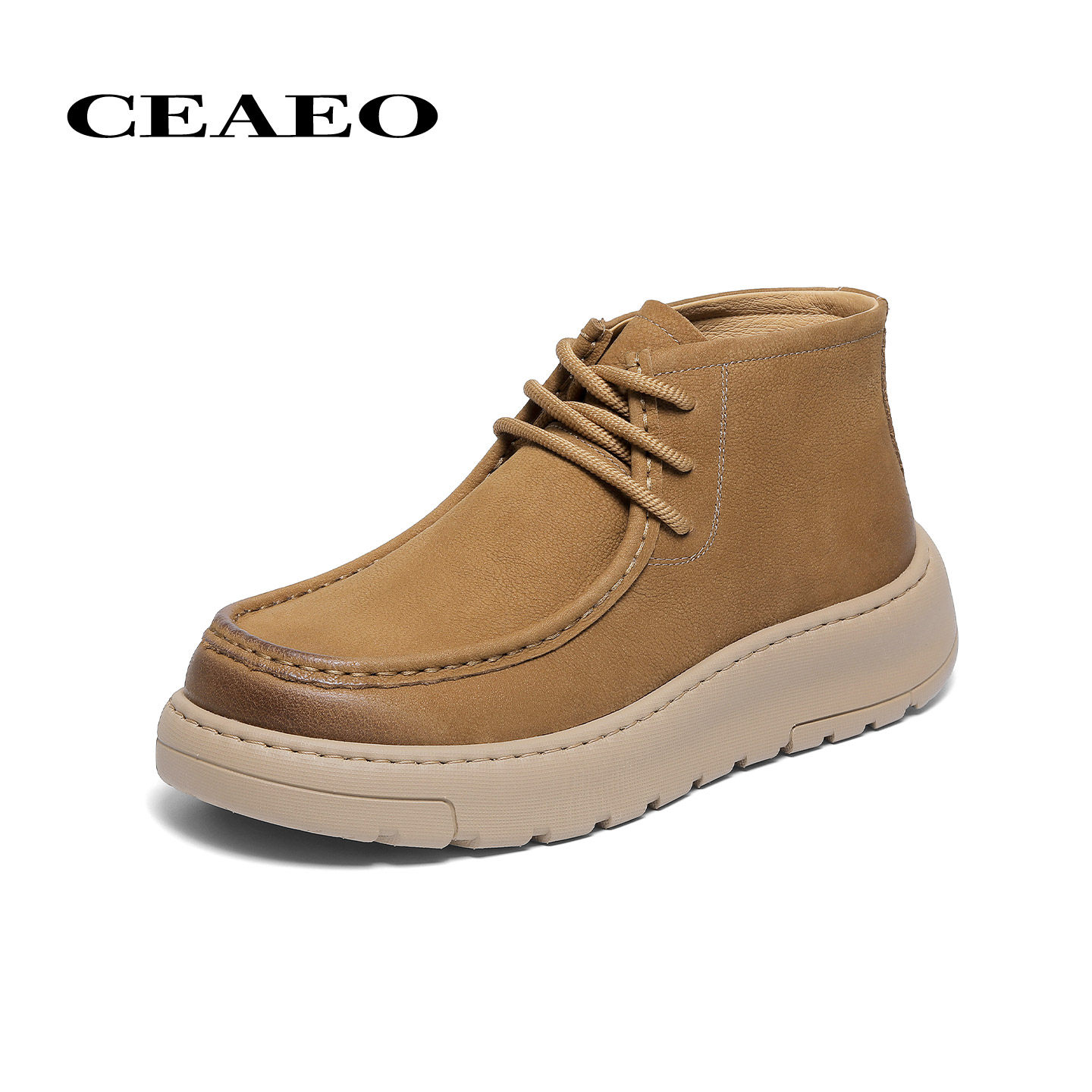 西二男士休闲马丁靴男2025冬真皮厚底短靴复古工装靴子男GZ1R3806