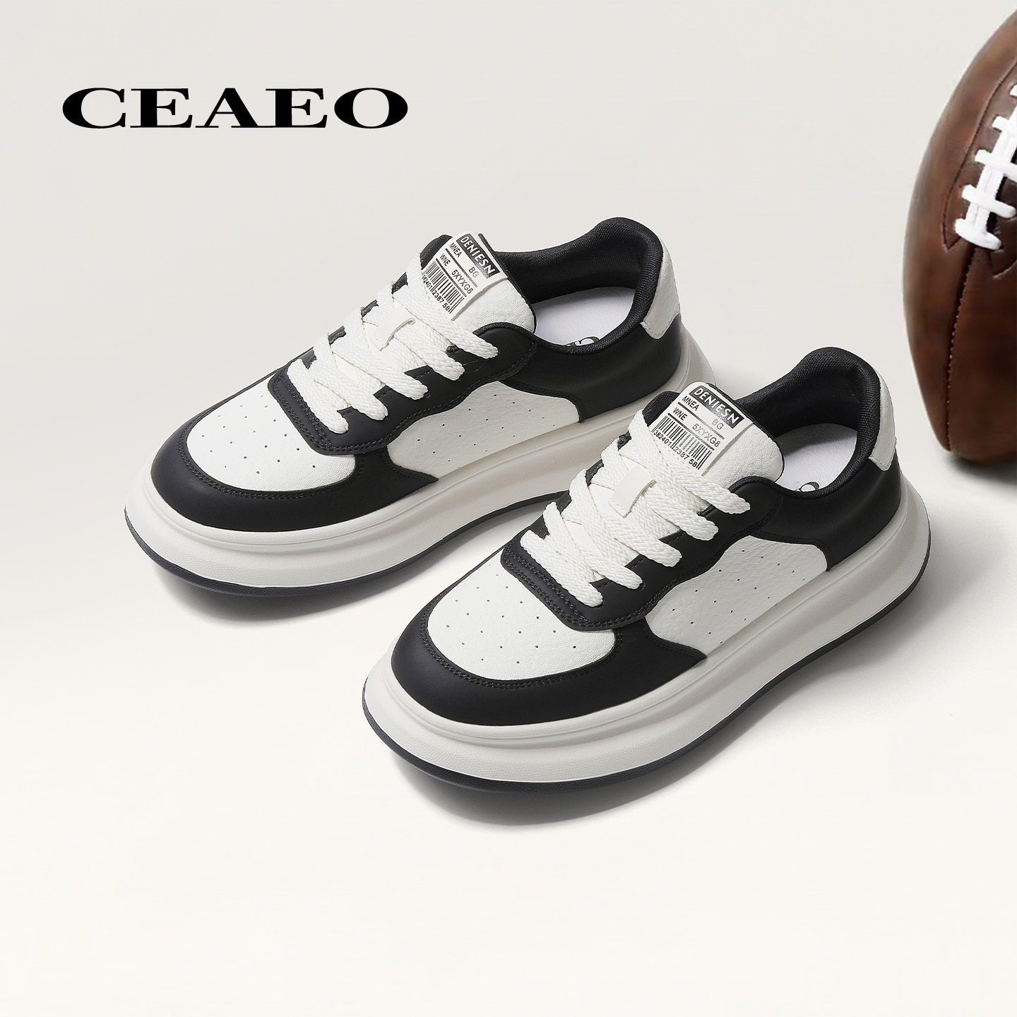 西二男士厚底增高休闲板鞋男2026春季新款轻便拼色小白鞋BH2Q3832,流行男鞋,休闲板鞋,淘宝优惠券,粉丝福利购,淘宝优惠卷